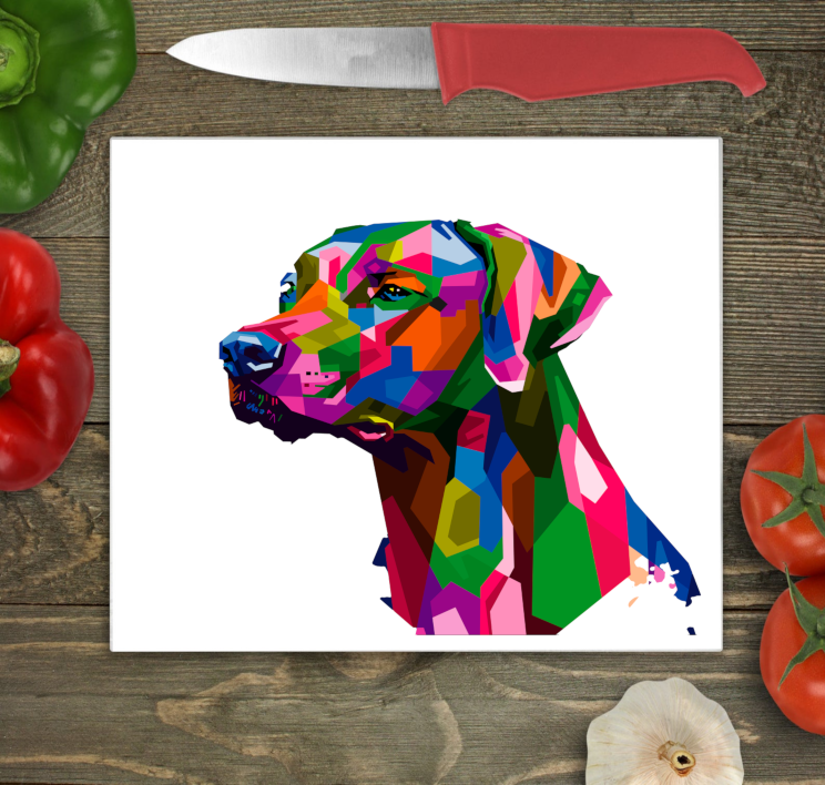 Dog Glass Chopping Board, Dog Glass Chopping Board